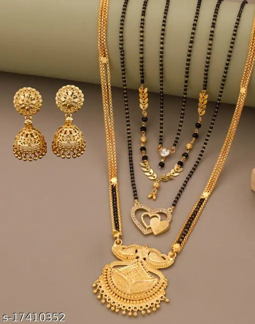 MANGALSUTRA COMBO DEAL GOLD PLATED NECKLACE (PACK OF 5)
