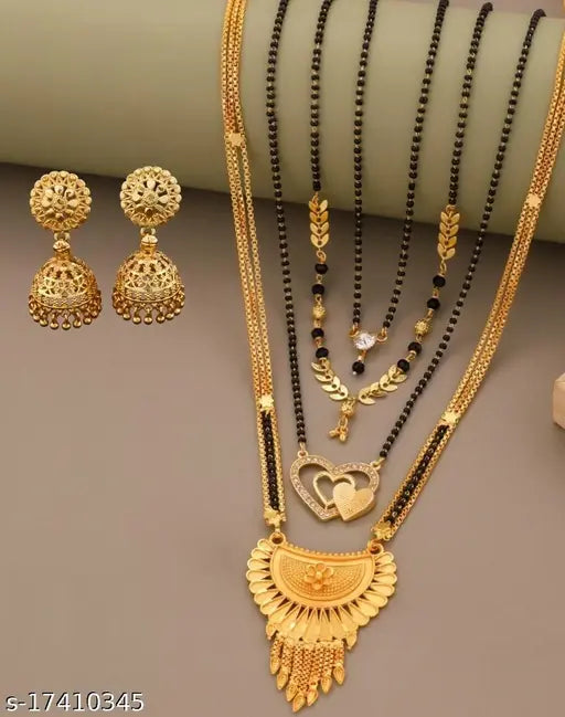 MANGALSUTRA COMBO DEAL GOLD PLATED NECKLACE (PACK OF 5)