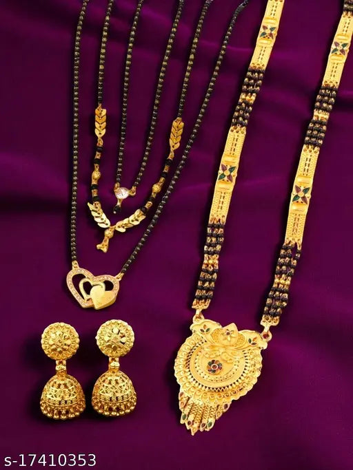 MANGALSUTRA COMBO DEAL GOLD PLATED NECKLACE (PACK OF 5)